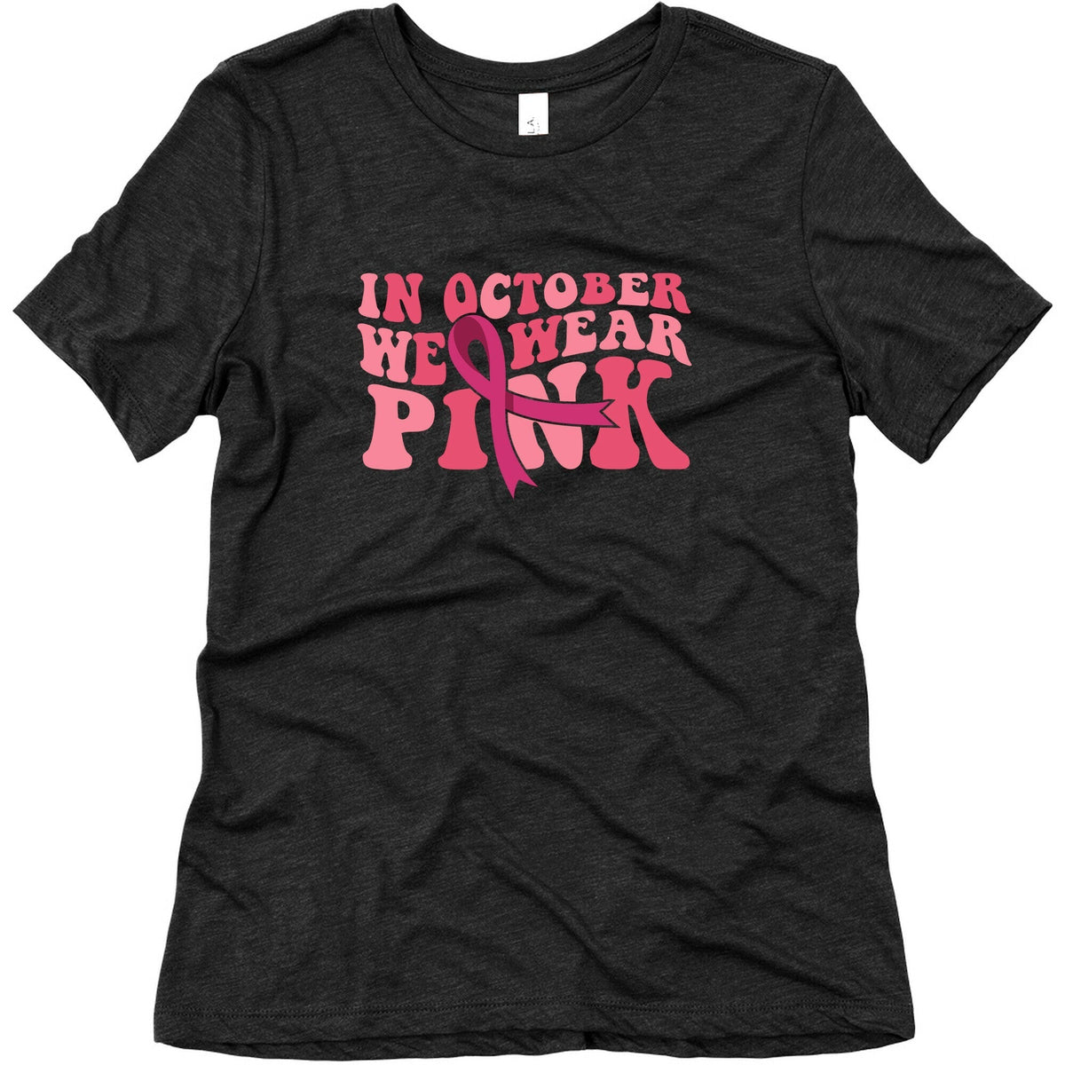 Pink Ribbon Breast Cancer Awareness Womens Triblend Tee Unisex