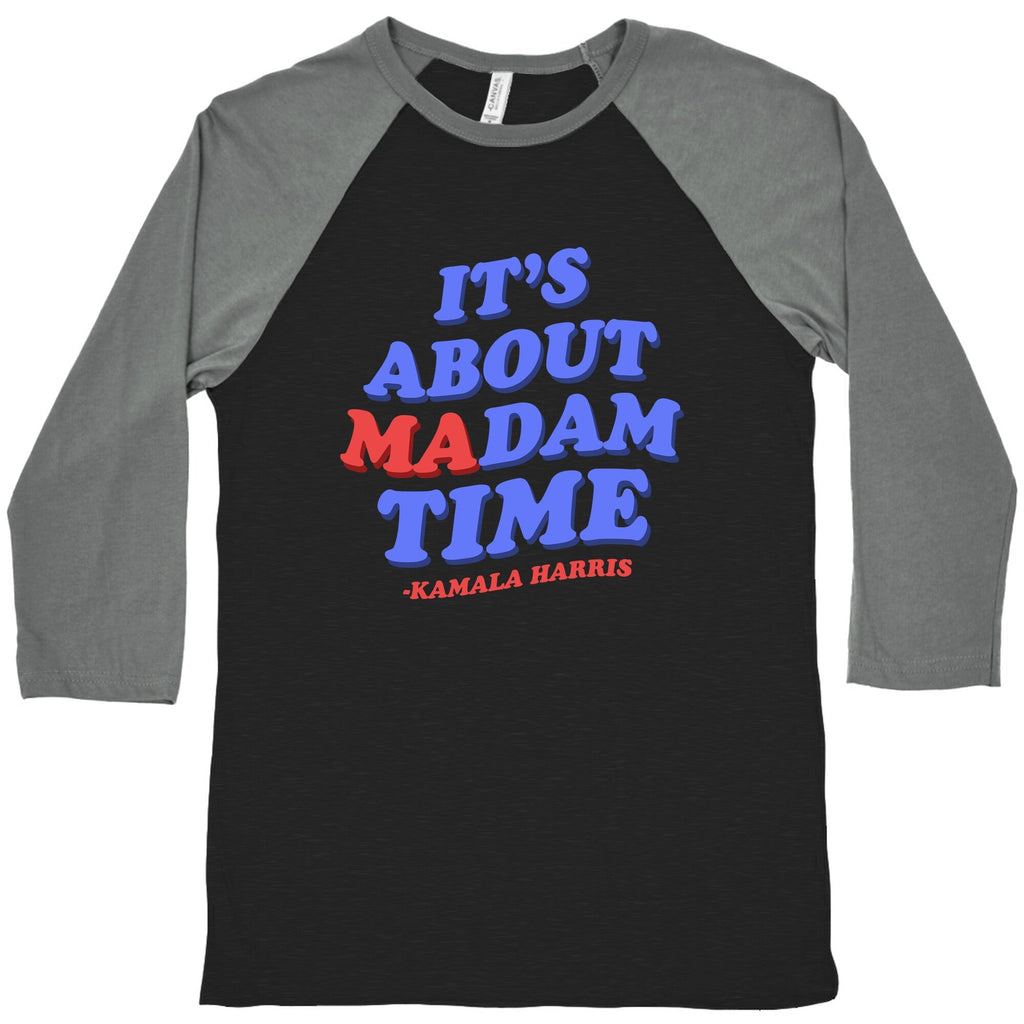 Its About Madam Time Harris Baseball Tee Unisex