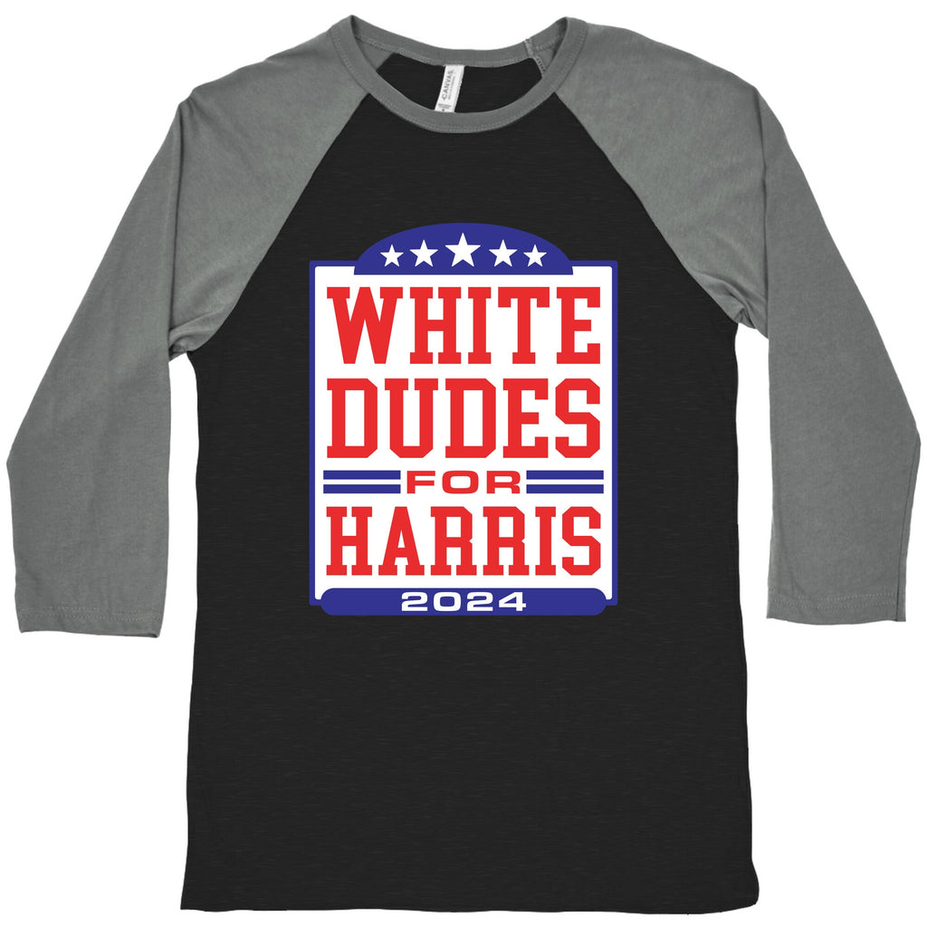 White Dudes for Harris 2024 Baseball Tee Unisex