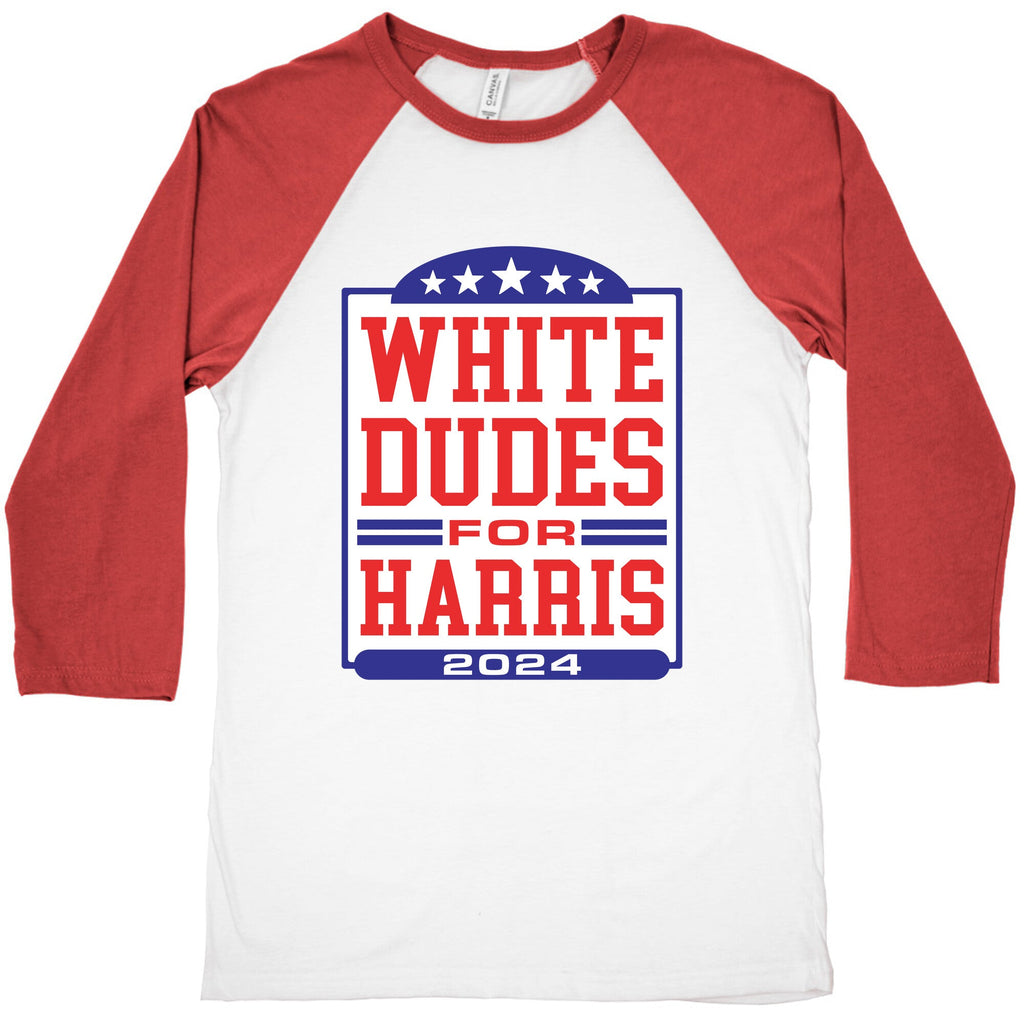 White Dudes for Harris 2024 Baseball Tee Unisex