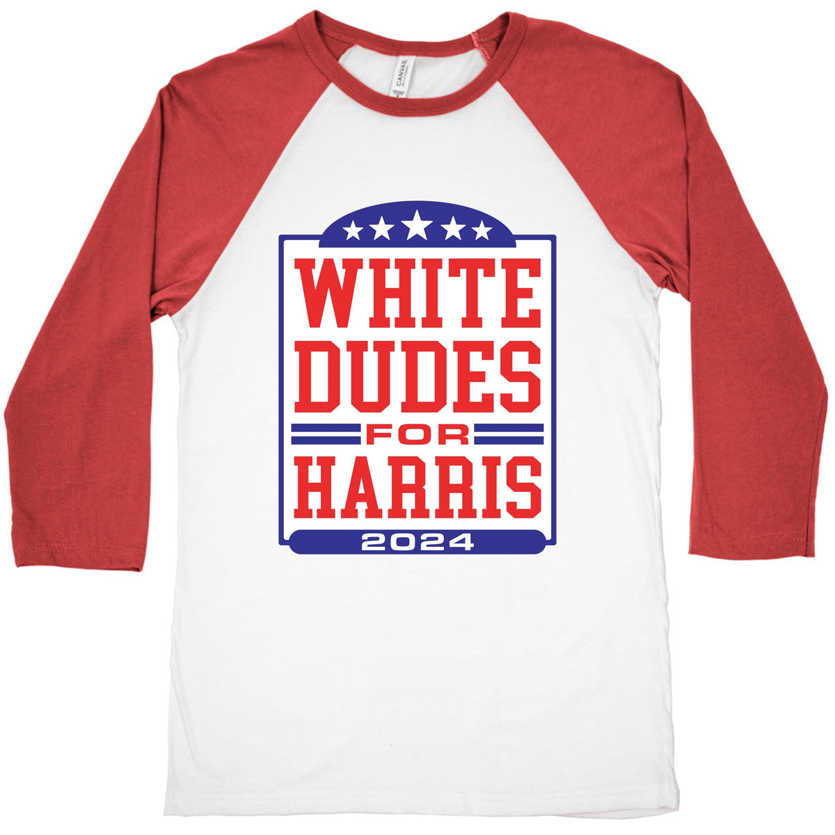 White Dudes for Harris 2024 Baseball Tee Unisex