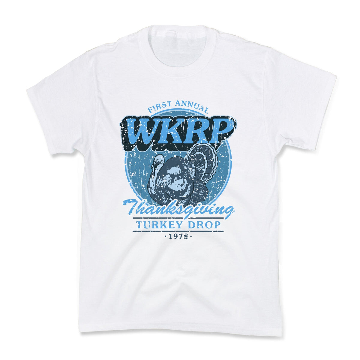 WKRP Turkey Drop Kids Tee Unisex