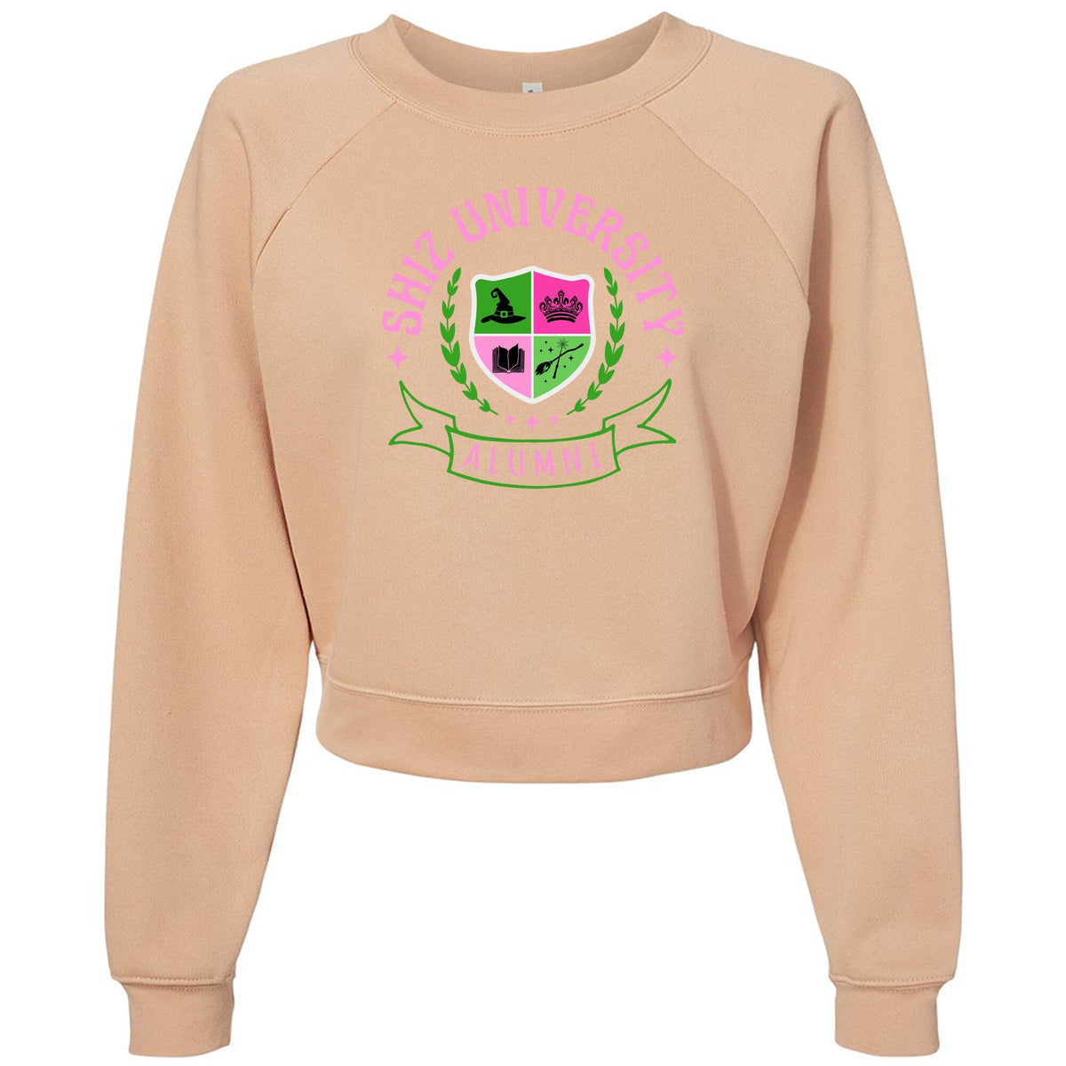 Shiz University Womens Raglan Pullover Fleece Unisex
