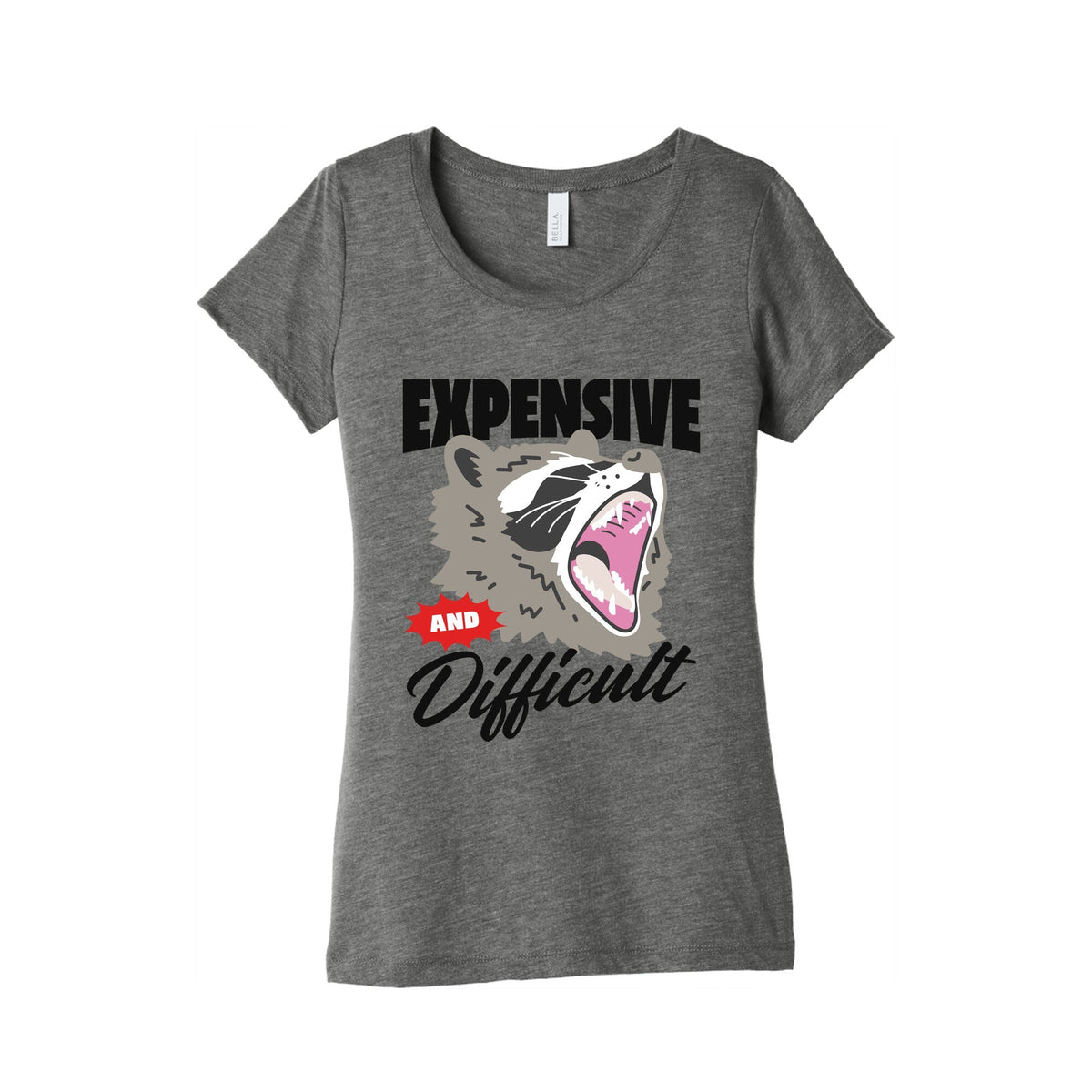 Expensive and Difficult Raccoon Womens Triblend Tee Unisex