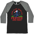 Look At Me Being All Festive Skeleton Baseball Tee Unisex