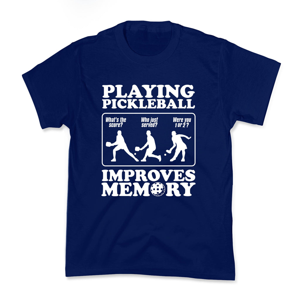 Playing Pickleball Improves Memory Funny Kids Tee Unisex