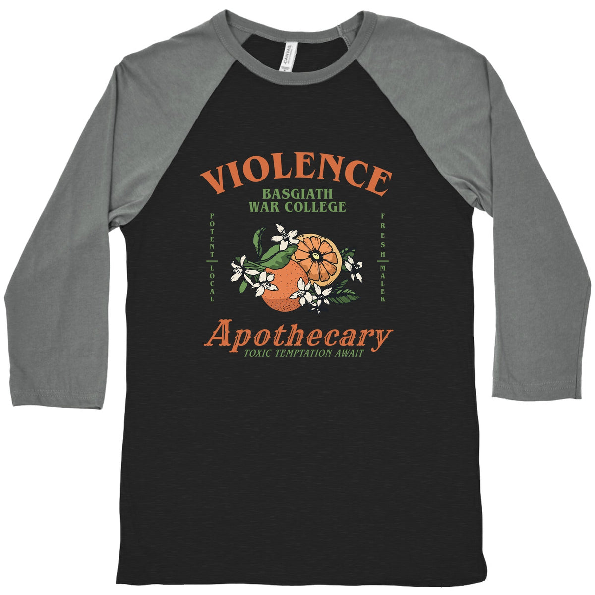 Fourth Wing Violence Apothecary Baseball Tee Unisex