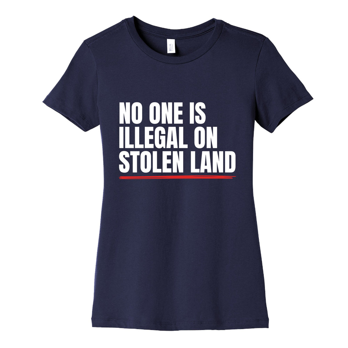 No One Is Illegal On Stolen Land Womens Cotton Tee Unisex