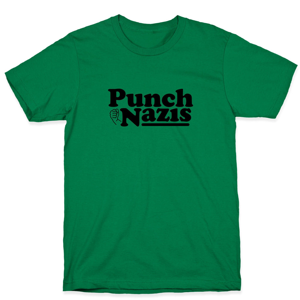 Punch Nazis Black Text Unisex