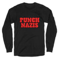 Punch Nazis Red Text Longsleeve Tee Unisex