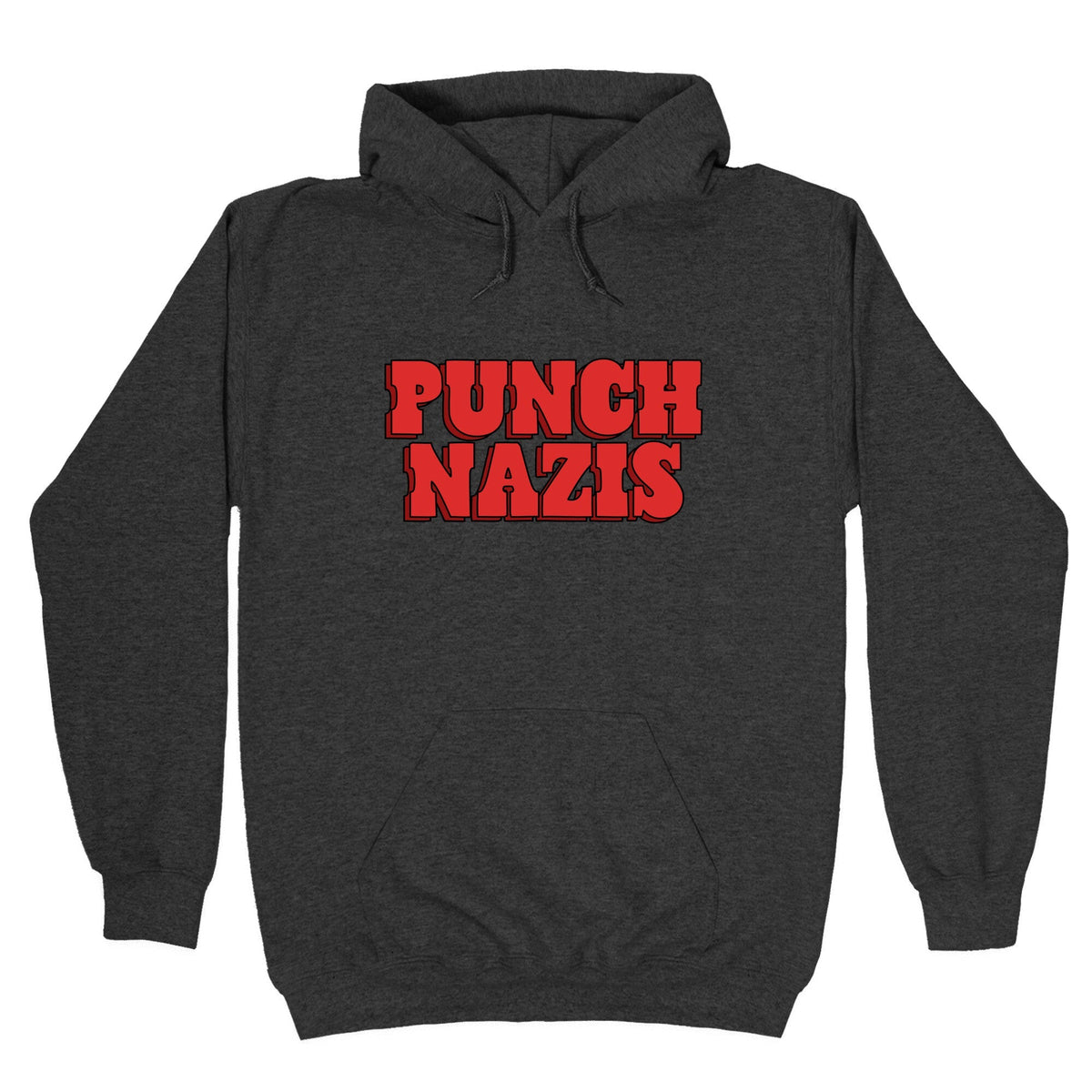 Punch Nazis Red Text Unisex