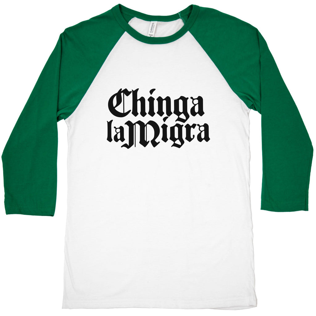 Chinga La Migra Fuck ICE Baseball Tee Unisex