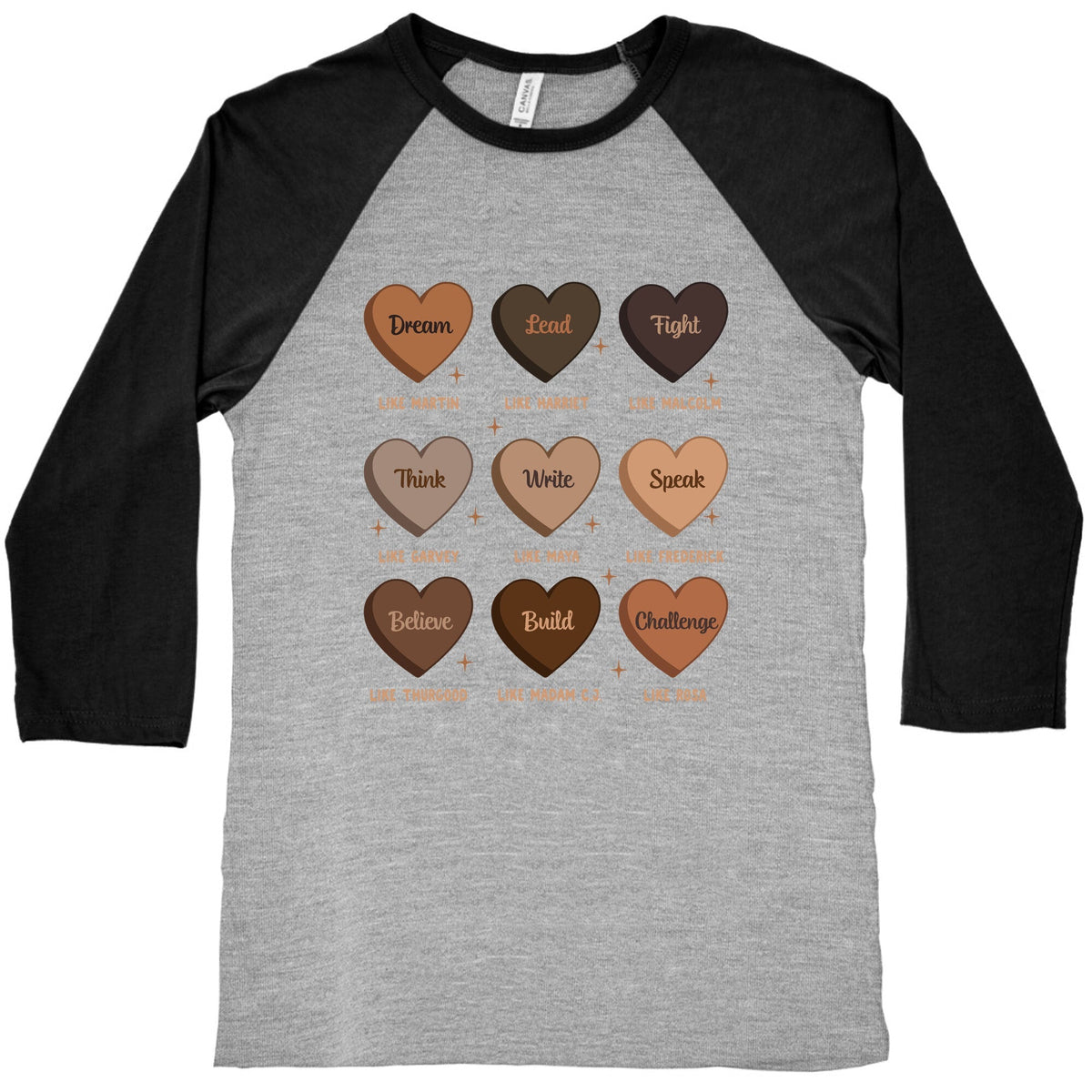 Celebrating Black History Leaders Baseball Tee Unisex