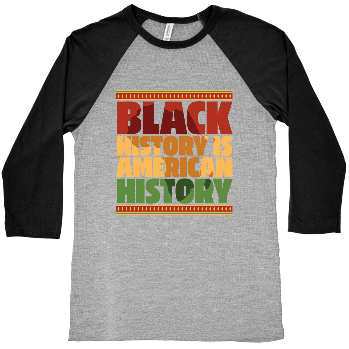 Black History Is American History Baseball Tee Unisex