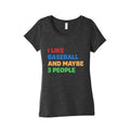 I Like Baseball and Maybe 3 People Womens Triblend Tee Unisex