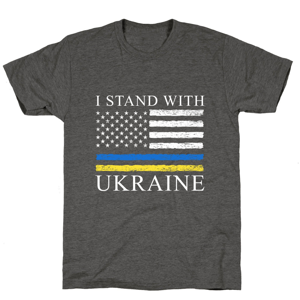 I Stand With Ukraine Flag Unisex Triblend Tee Unisex