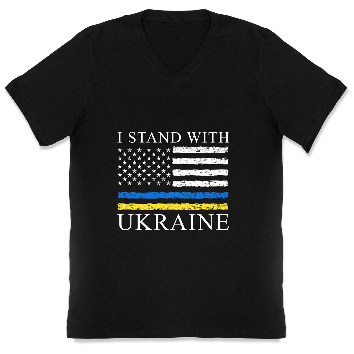 I Stand With Ukraine Flag V-Neck Unisex