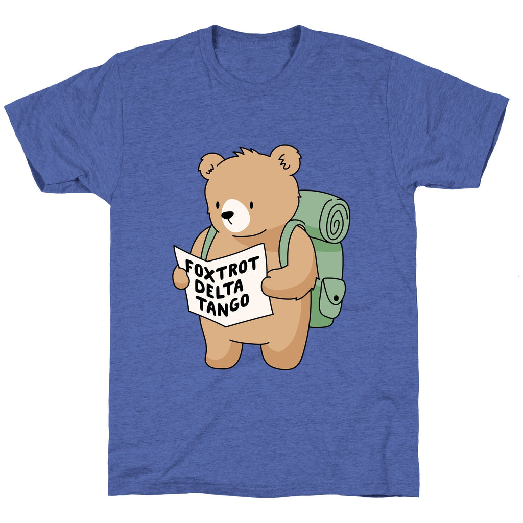 Foxtrot Delta Tango Bear Unisex Triblend Tee Unisex