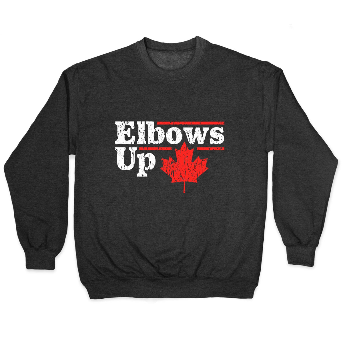 Elbows Up Canada Leaf Crewneck Unisex