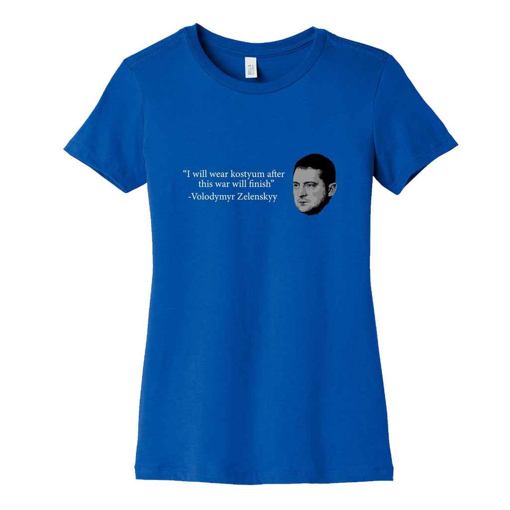 Zelensky Trump Costume Quote Womens Cotton Tee Unisex