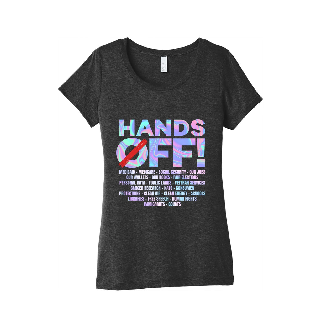 Hands Off Protest Womens Triblend Tee Unisex