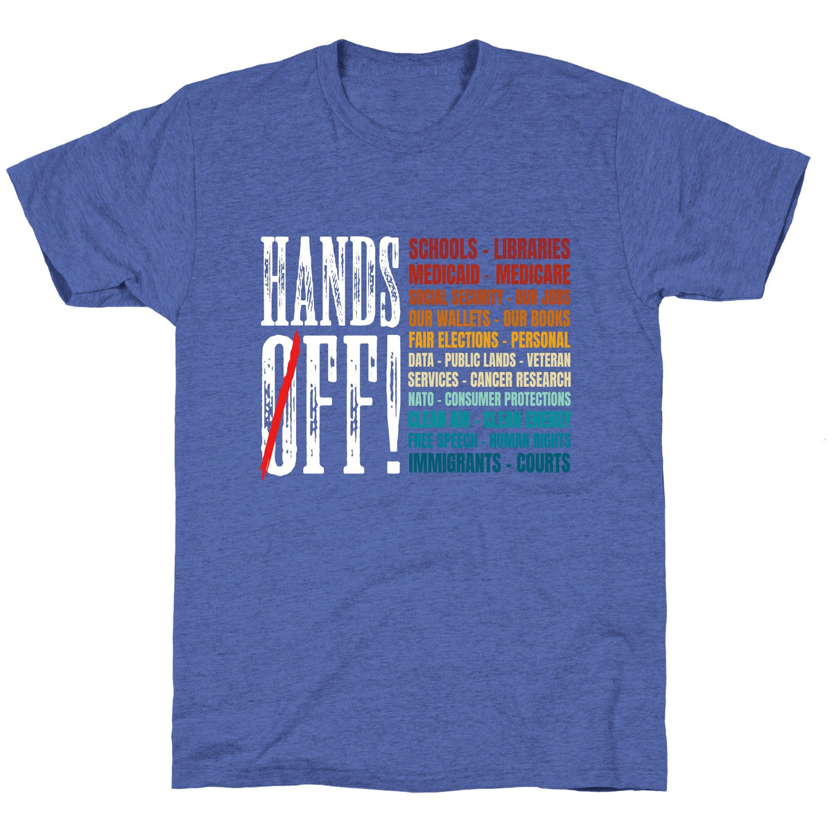 Hands Off Trump Protest Unisex Triblend Tee Unisex