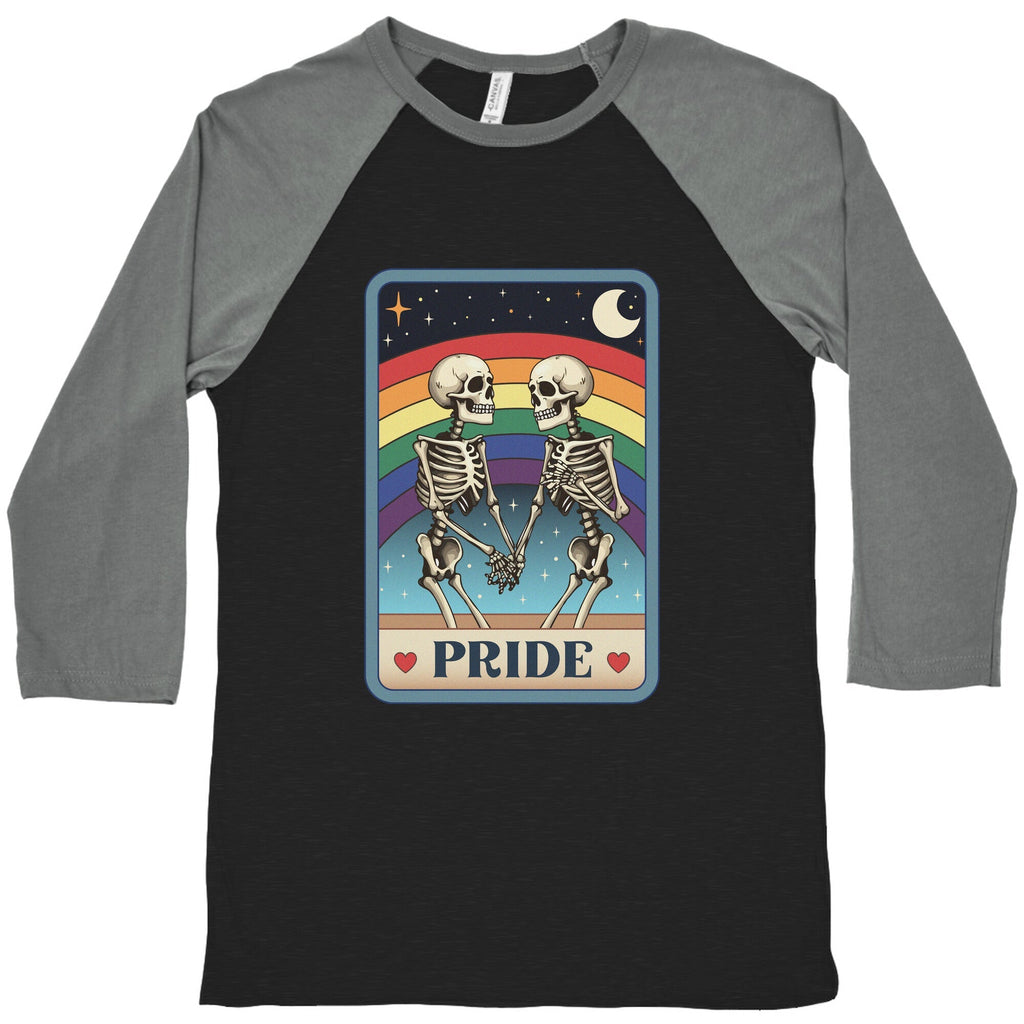 Rainbow Pride Tarot Card Baseball Tee Unisex