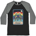 Rainbow Pride Tarot Card Baseball Tee Unisex