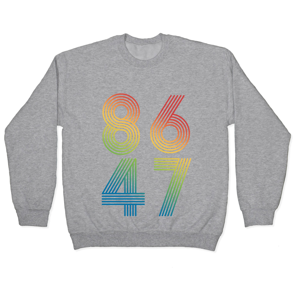 8647 Anti Trump Rainbow Crewneck Unisex