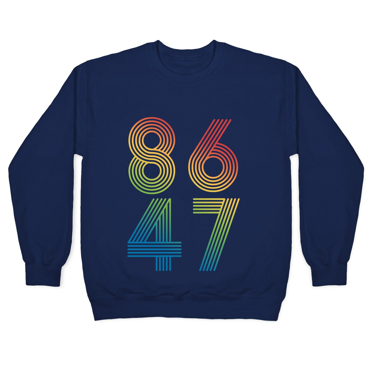 8647 Anti Trump Rainbow Crewneck Unisex