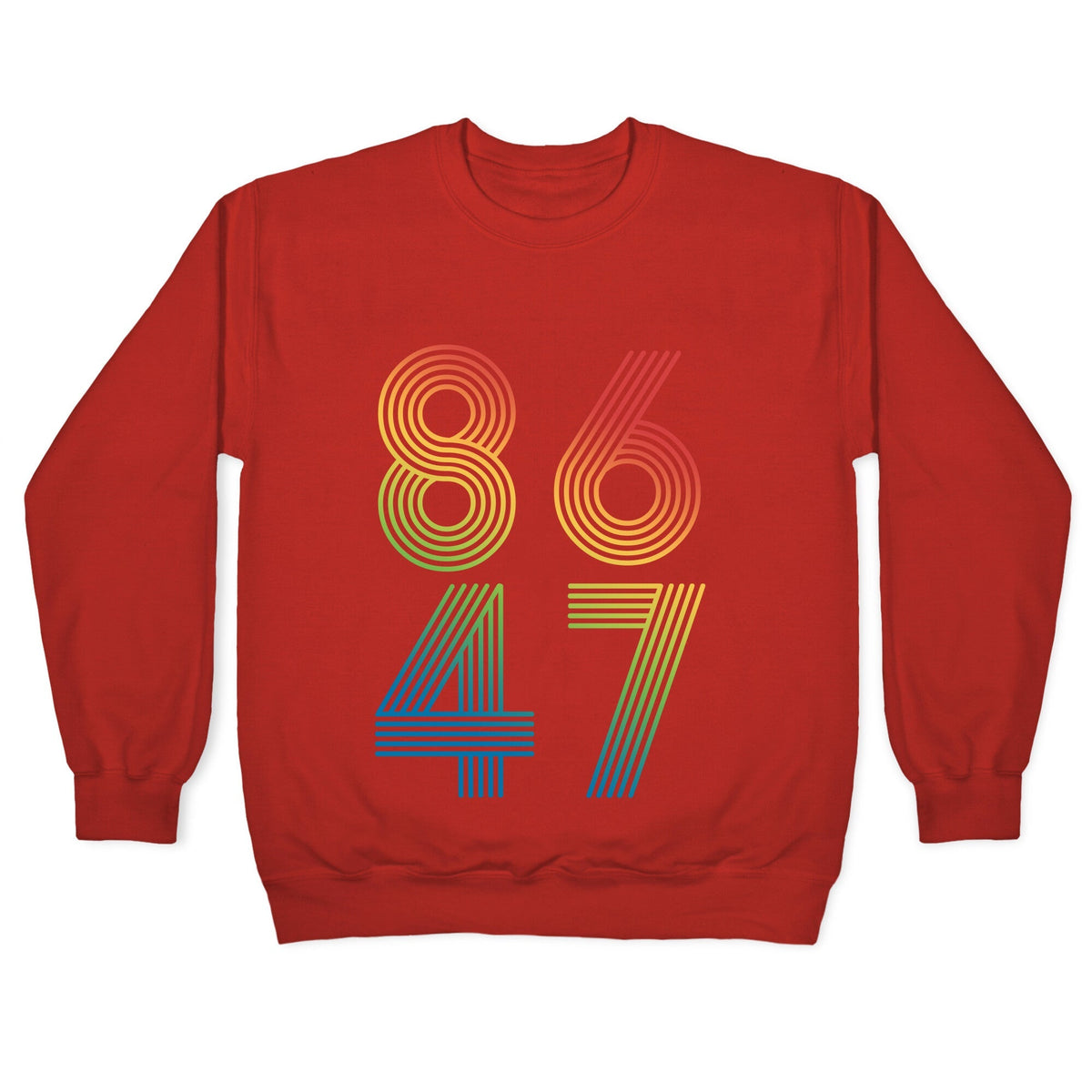 8647 Anti Trump Rainbow Crewneck Unisex