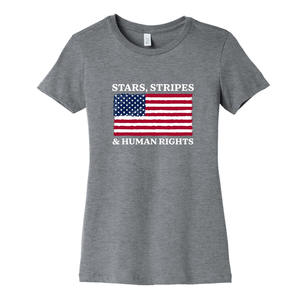 Stars Stripes And Human Rights Womens Cotton Tee Unisex