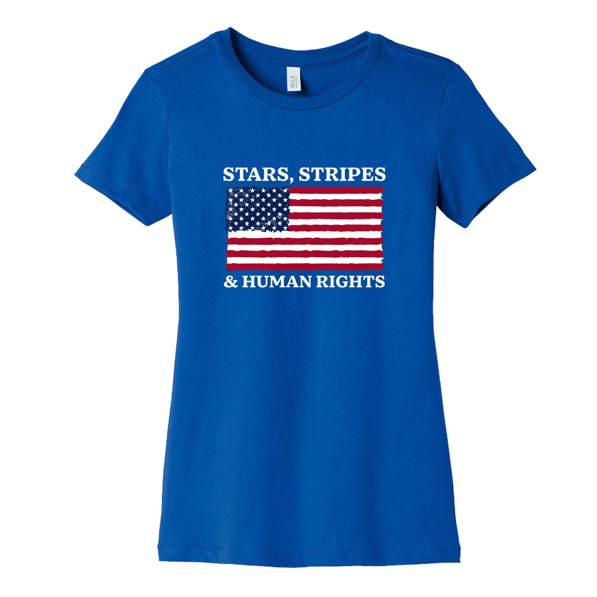 Stars Stripes And Human Rights Womens Cotton Tee Unisex