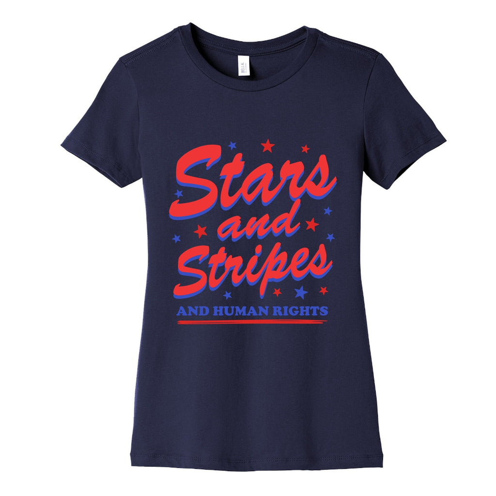Starts Stripes Human Rights Womens Cotton Tee Unisex