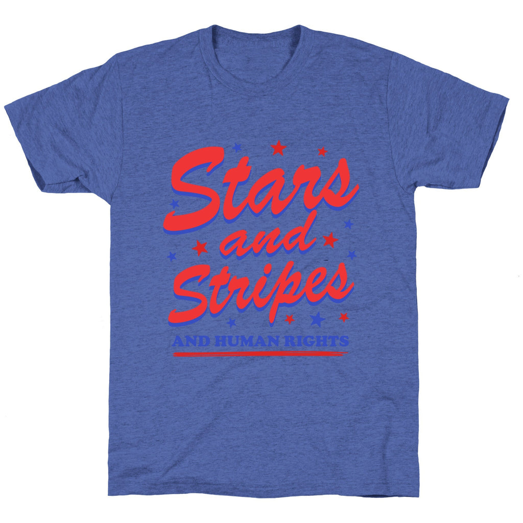 Starts Stripes Human Rights Unisex Triblend Tee Unisex