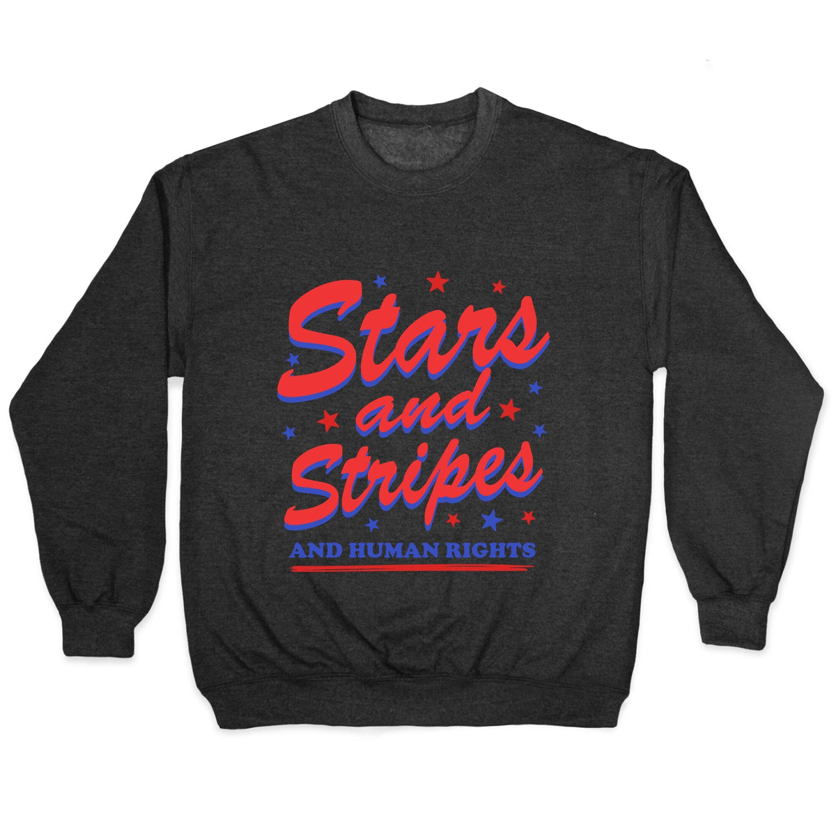 Starts Stripes Human Rights Crewneck Unisex