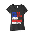 Starts Stripes Human Rights July 4th Womens Triblend Tee Unisex