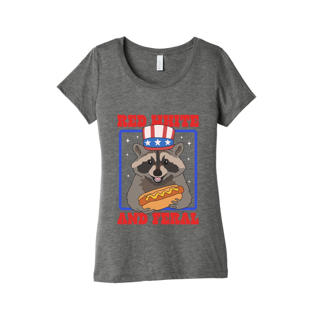 Red White And Feral Womens Triblend Tee Unisex
