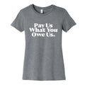 Pay Us What You Owe Us Womens Cotton Tee Unisex