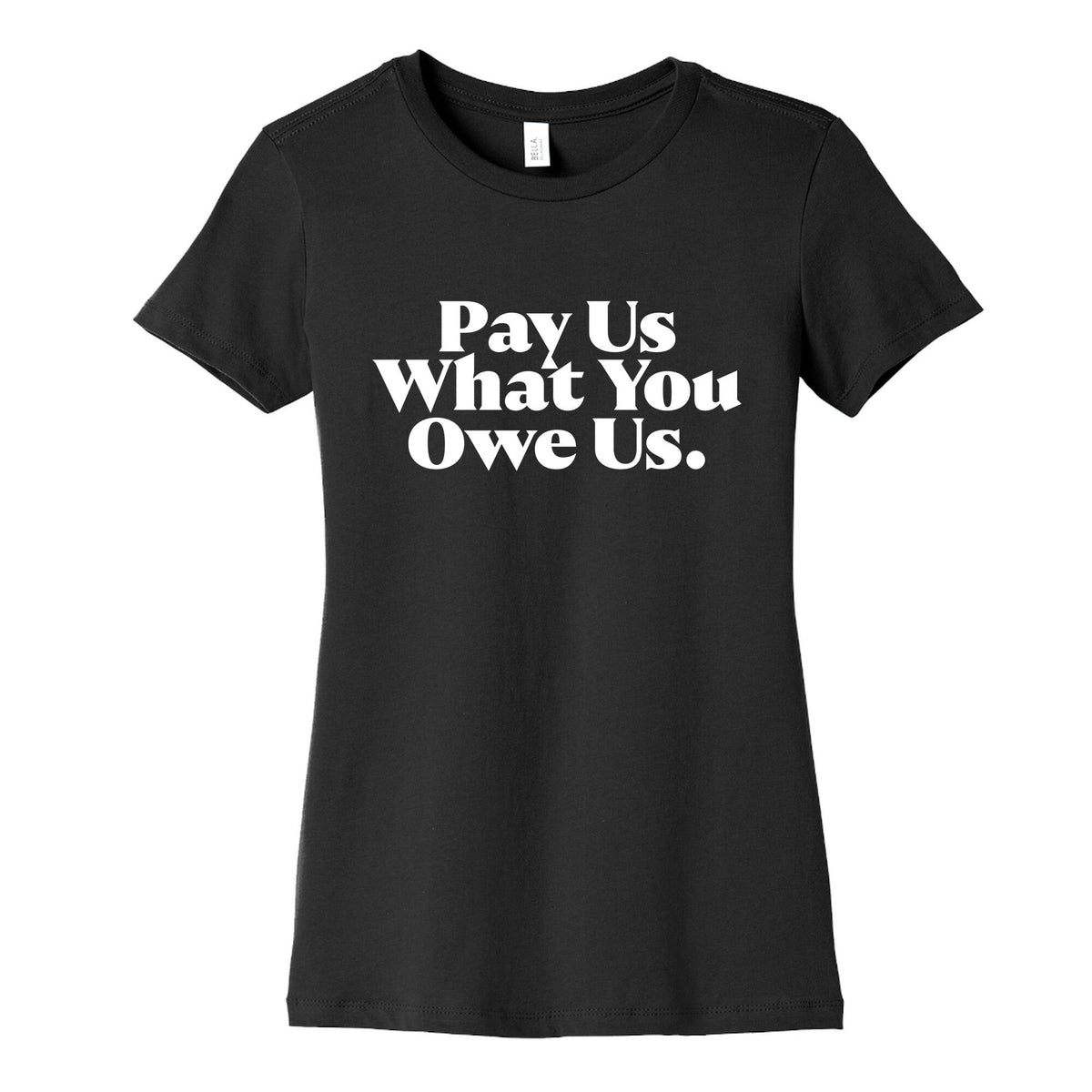 Pay Us What You Owe Us Womens Cotton Tee Unisex