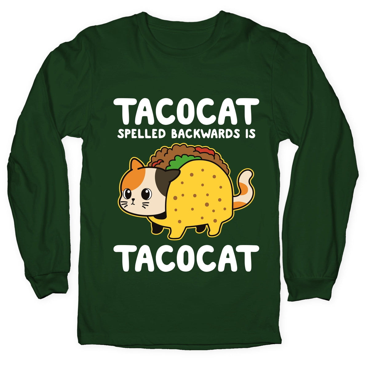 Tacocat Spelled Backwards Longsleeve Tee Unisex