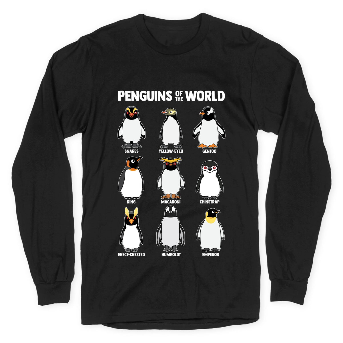 Penguins of the World Longsleeve Tee Unisex