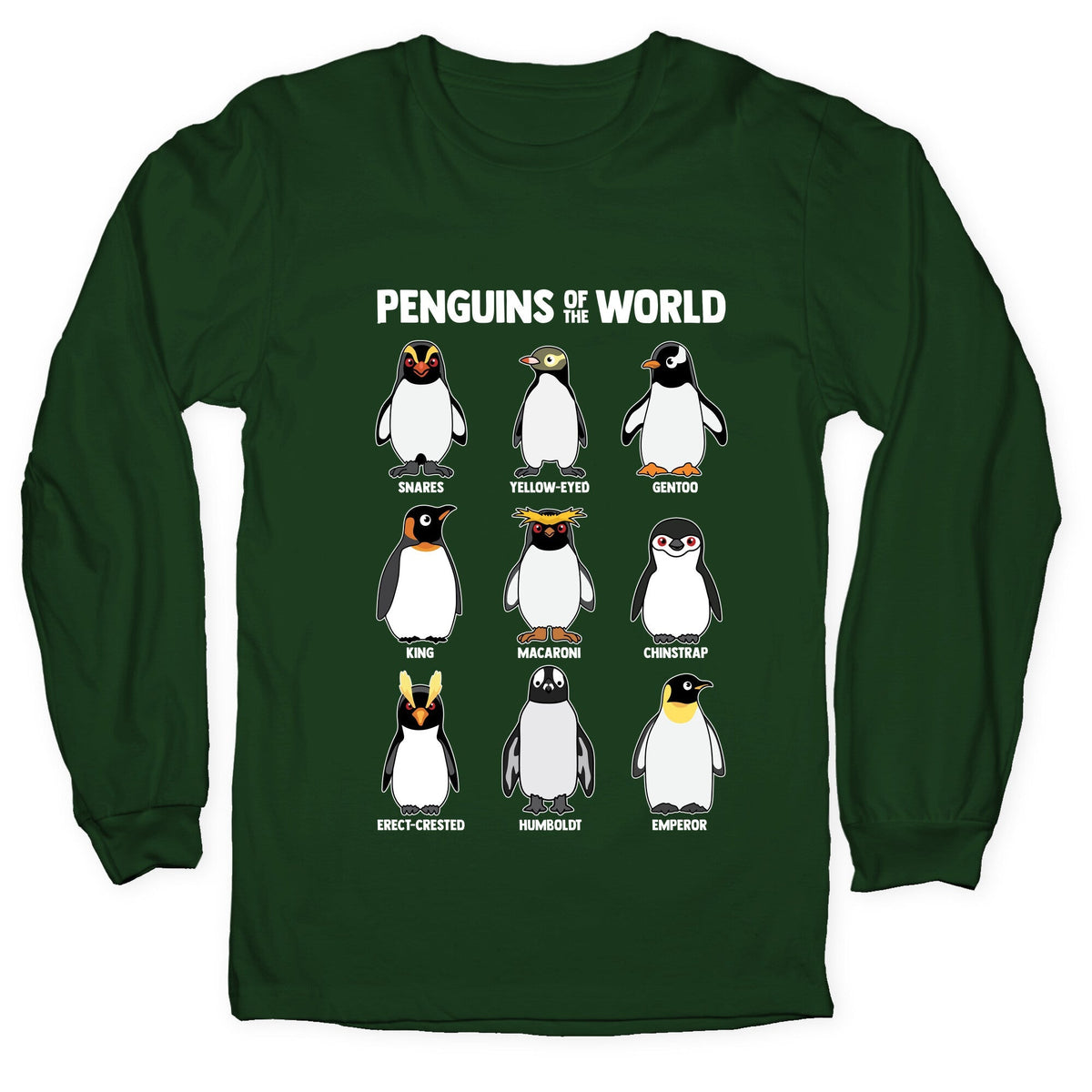 Penguins of the World Longsleeve Tee Unisex