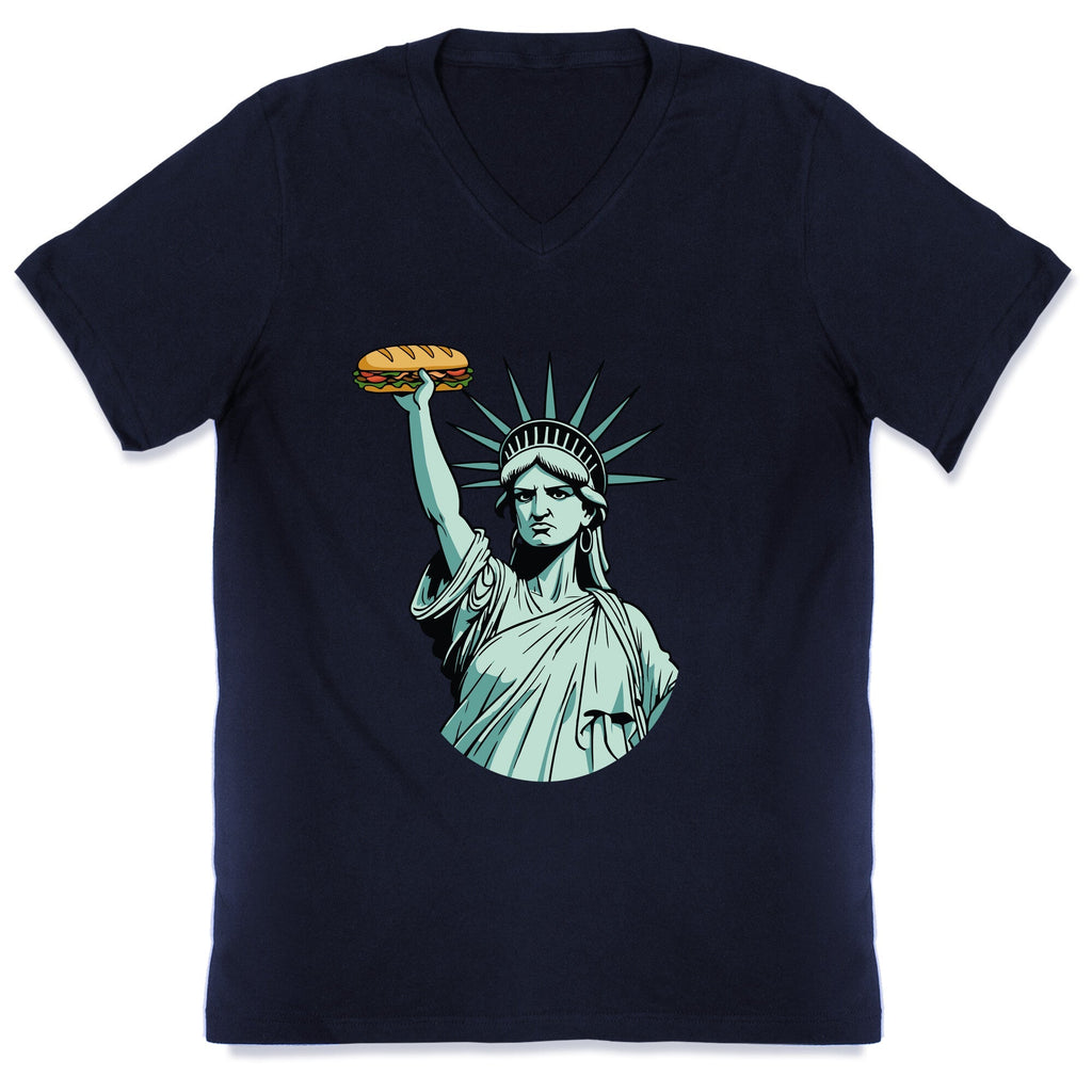 Statue of Liberty Sandwich Guy DC V-Neck Unisex