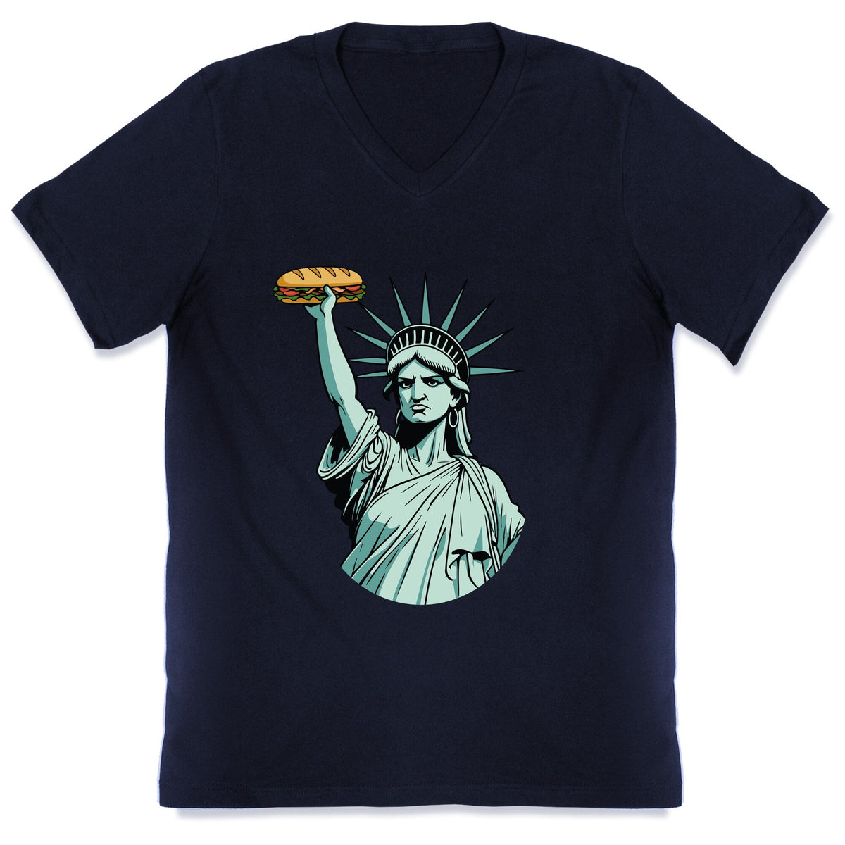 Statue of Liberty Sandwich Guy DC V-Neck Unisex