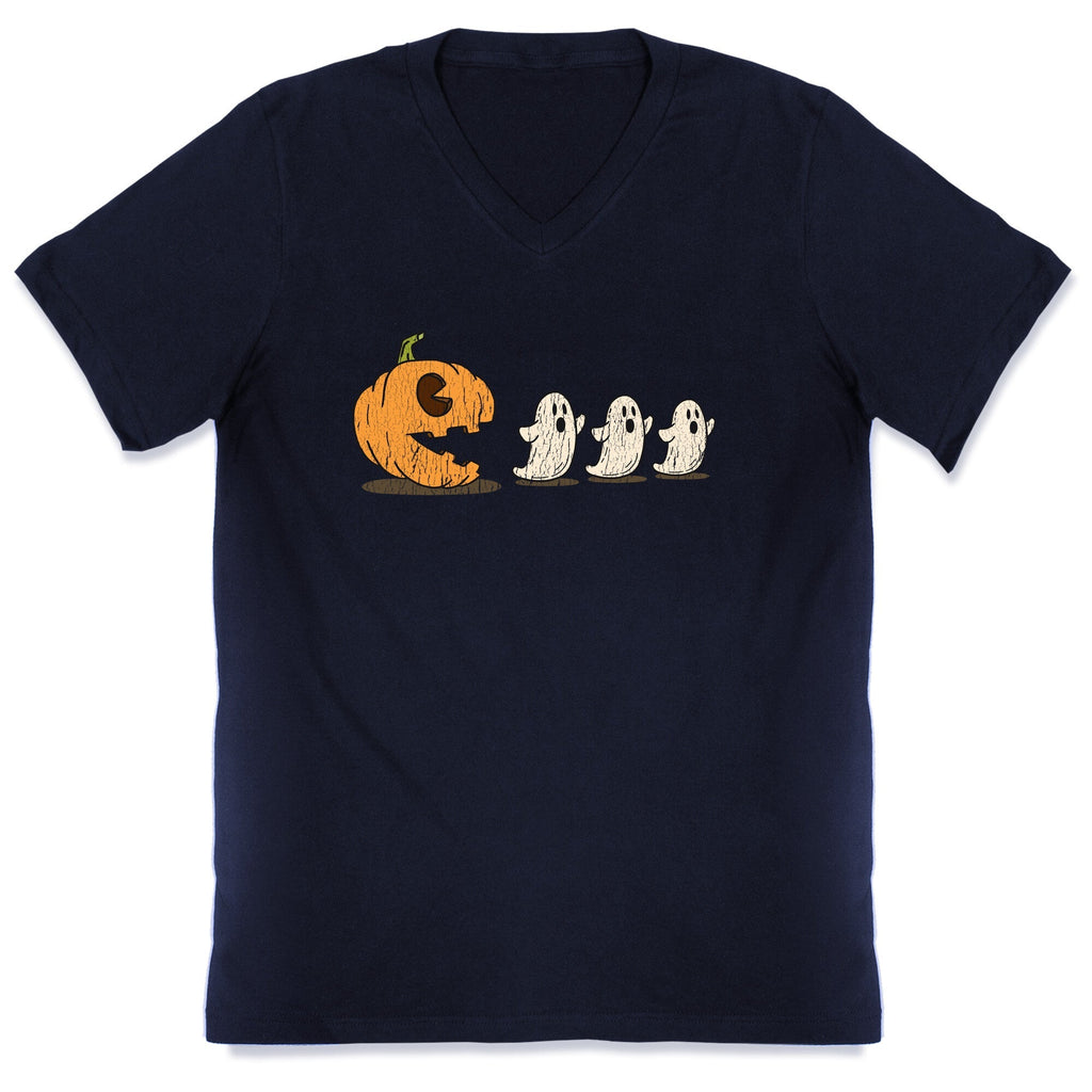 Halloween Pumpkin Ghost Game V-Neck Unisex