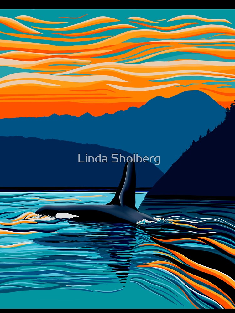 Orca - Into the Fire Sky by Linda Sholberg Unisex