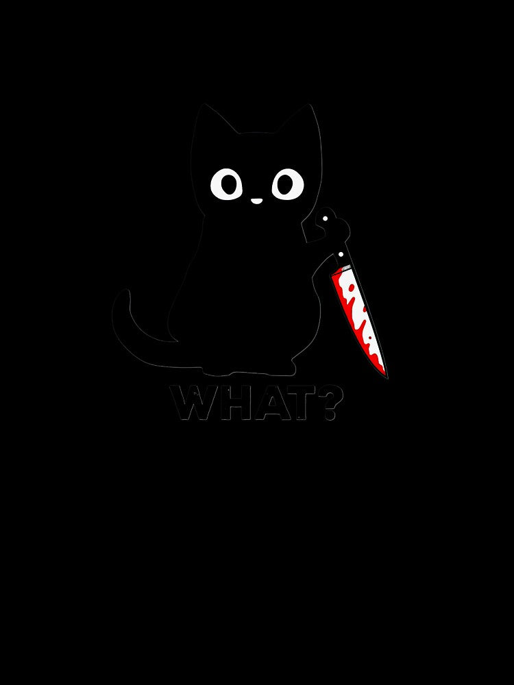 Funny Black Cat What Meme by Peac7e
