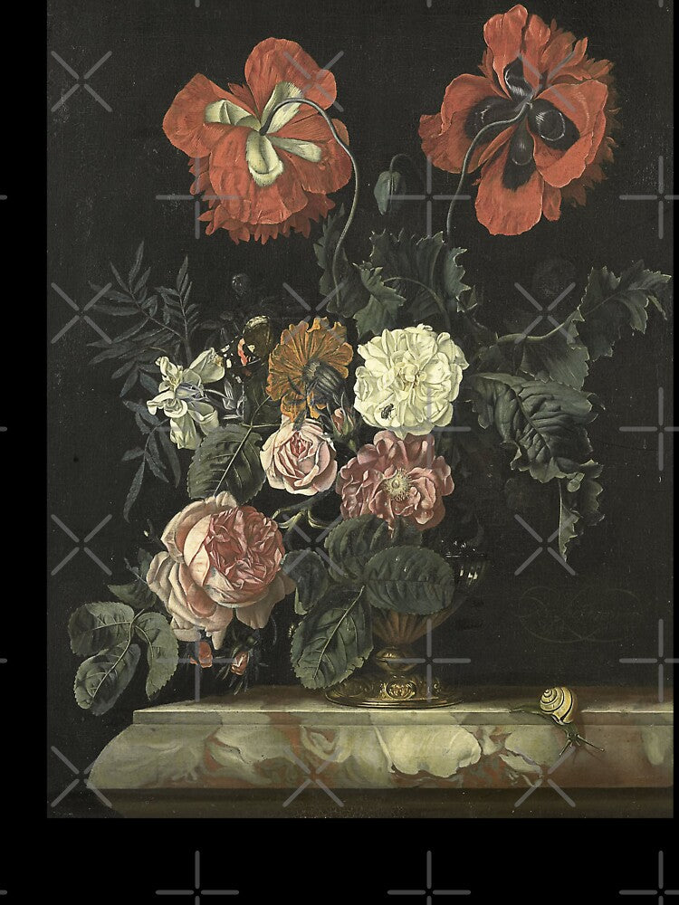 Dark Academia Flowers Painting, Dark Cottagecore Gothic Still Life Painting by Kink Collective