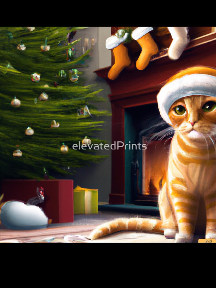 Christmas cat by elevatedPrints